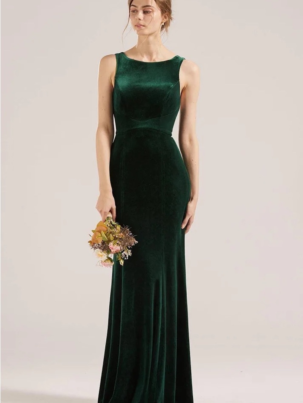 RenzRags Green Velvet Bridesmaid Dress